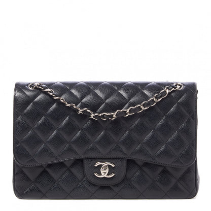 Chanel Caviar Quilted Jumbo Double Flap Black 1 of 10