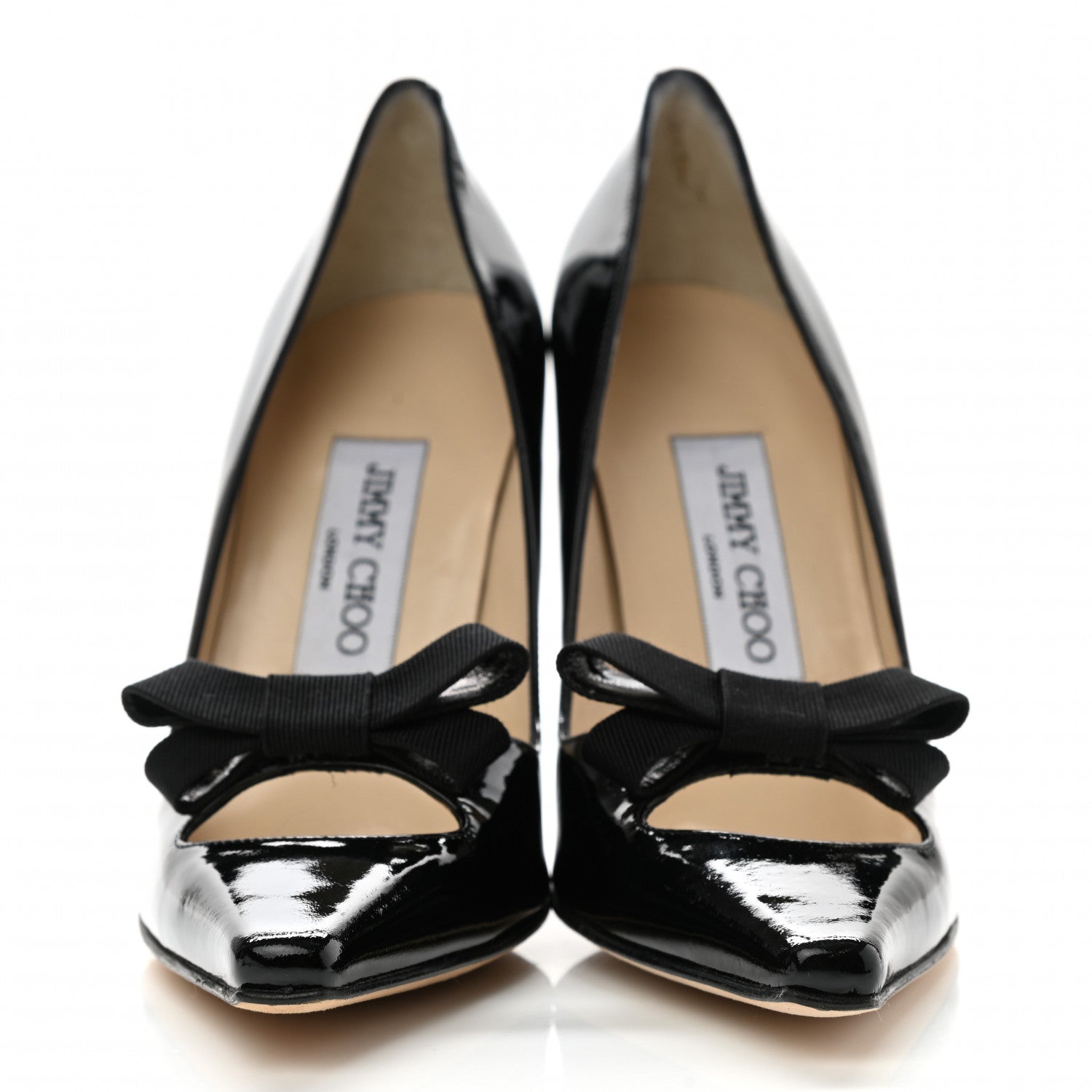 Jimmy Choo Patent Bow Pumps 35.5 Black 2 of 9