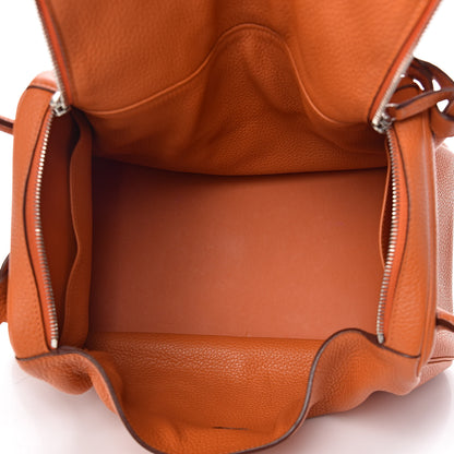 Hermes Taurillon Clemence Lindy 34 Orange 5 of 10