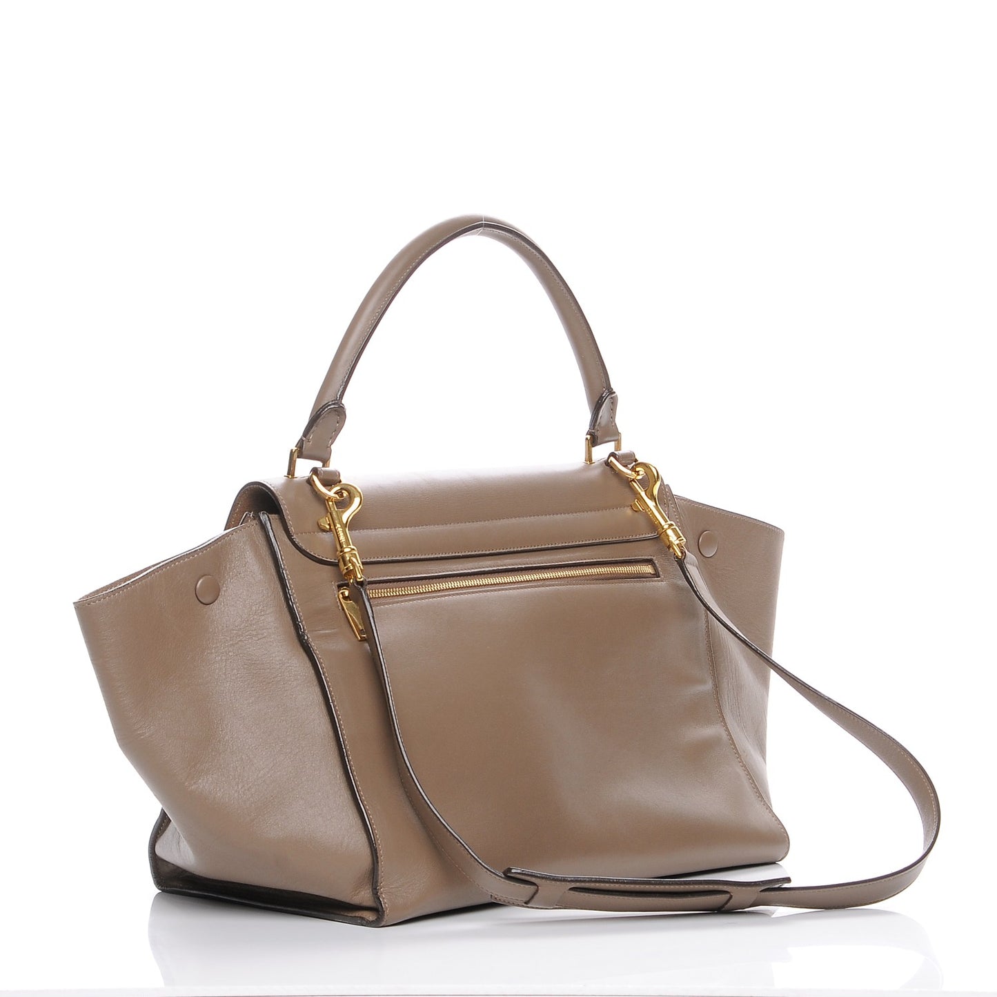 Smooth Calfskin Medium Trapeze Taupe