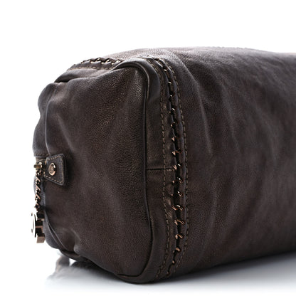 Chanel Metallic Goatskin Medium Luxe Ligne Bowler Bronze 7 of 10