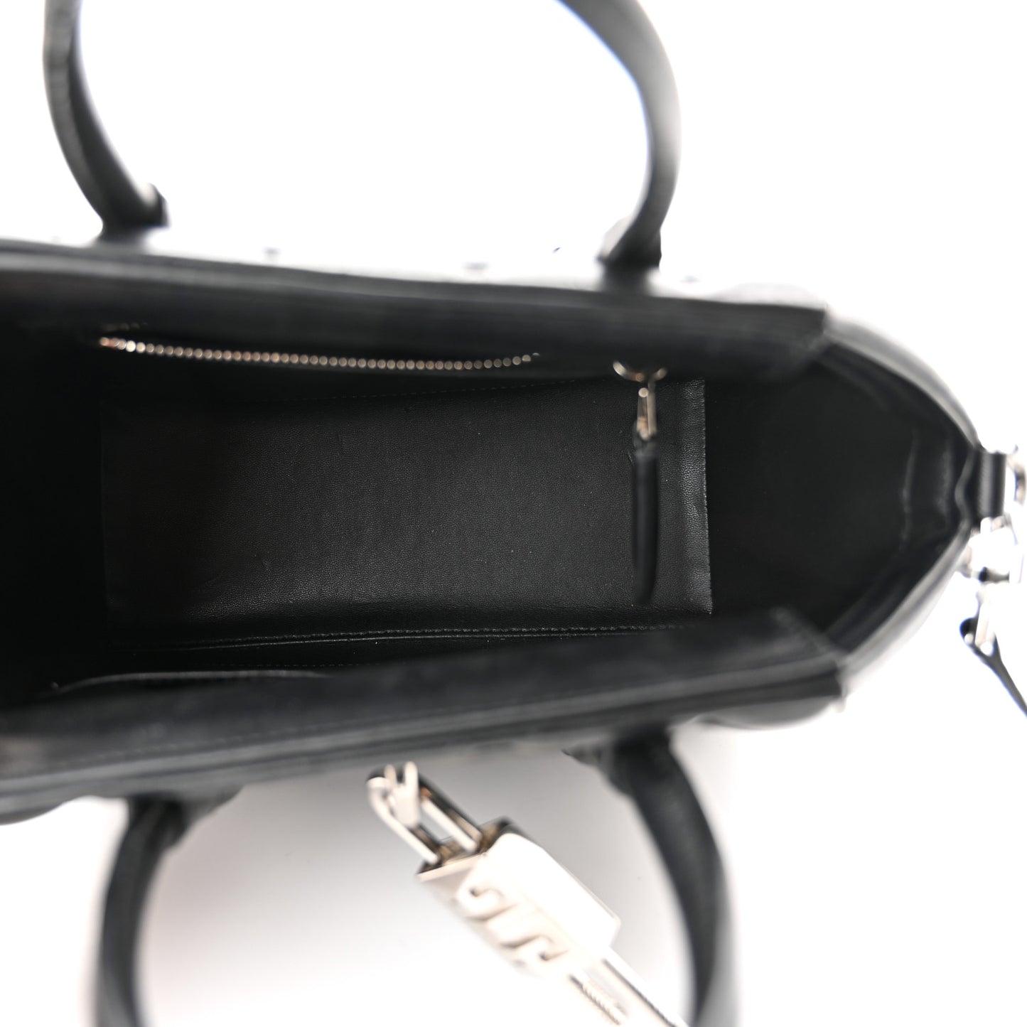 Box Calfskin Padded Mini Lock Antigona Shoulder Bag Black Black
