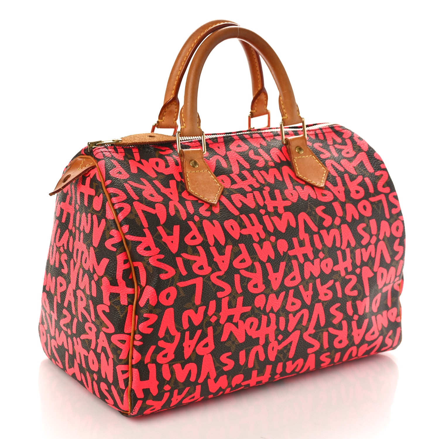 Louis Vuitton Monogram Graffiti Speedy 30 Fuchsia 2 of 12