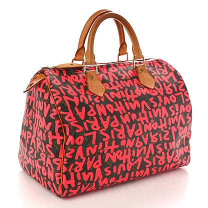 Louis Vuitton Monogram Graffiti Speedy 30 Fuchsia 2 of 12