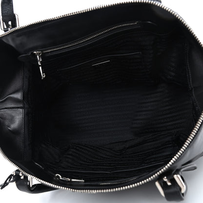 Prada Soft Calf Large Shoulder Bag Black 4 of 5