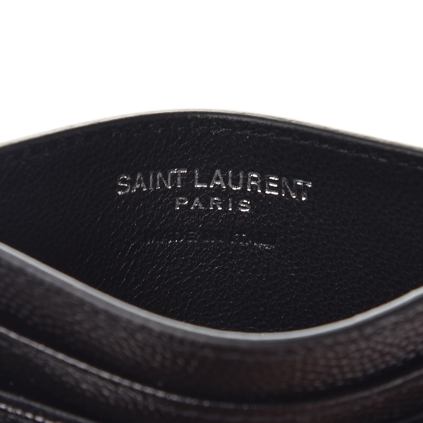 Grain De Poudre Matelasse Chevron Monogram Credit Card Case Black