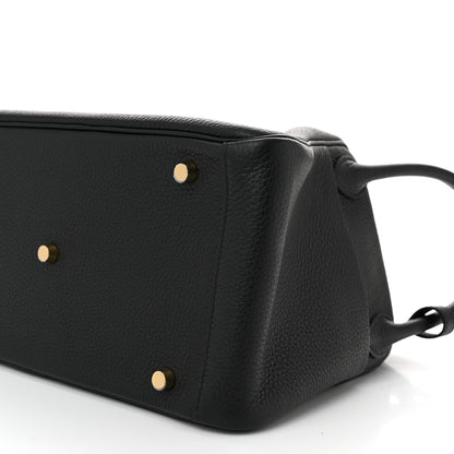 Hermes Taurillon Clemence Lindy 30 Black 10 of 11