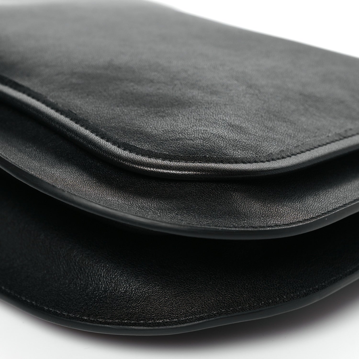 Celine Shiny Lambskin Soft Triomphe Besace Bag Black 9 of 9