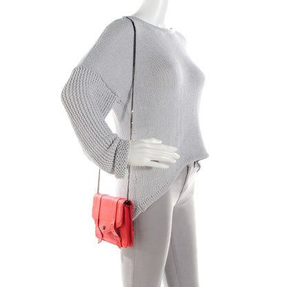 Proenza Schouler Lambskin Large PS1 Chain Wallet Deep Coral 2 of 7