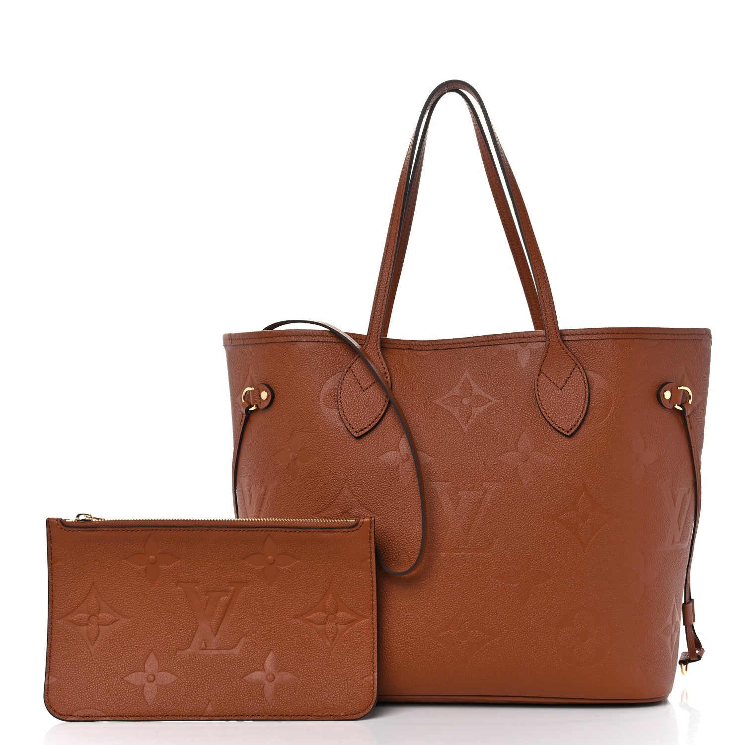 Louis Vuitton Empreinte Monogram Giant Neverfull MM Cognac 3 of 10