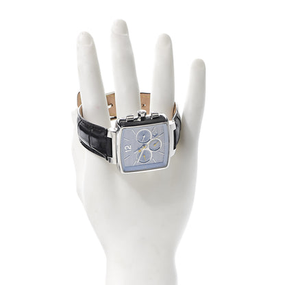 Louis Vuitton Stainless Steel Alligator 41mm Speedy Chronograph Automatic Watch Blue 2 of 9