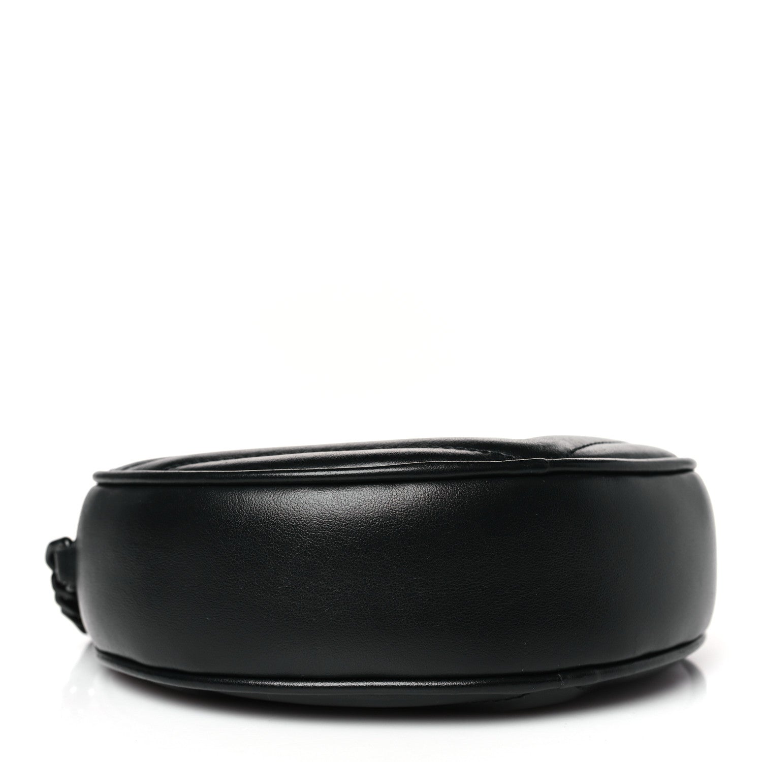 Saint Laurent Calfskin Matelasse Chevron Round Vinyle Camera Bag Black 4 of 8