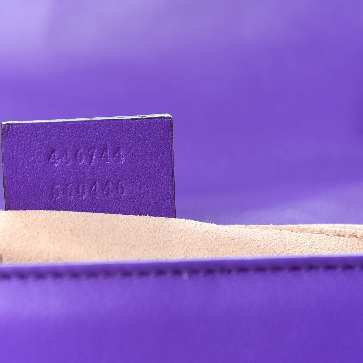 Gucci Calfskin Matelasse Mini GG Marmont Shoulder Bag Shine Purple 7 of 10