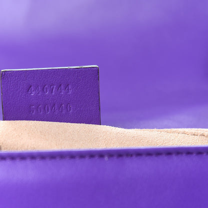 Gucci Calfskin Matelasse Mini GG Marmont Shoulder Bag Shine Purple 7 of 10