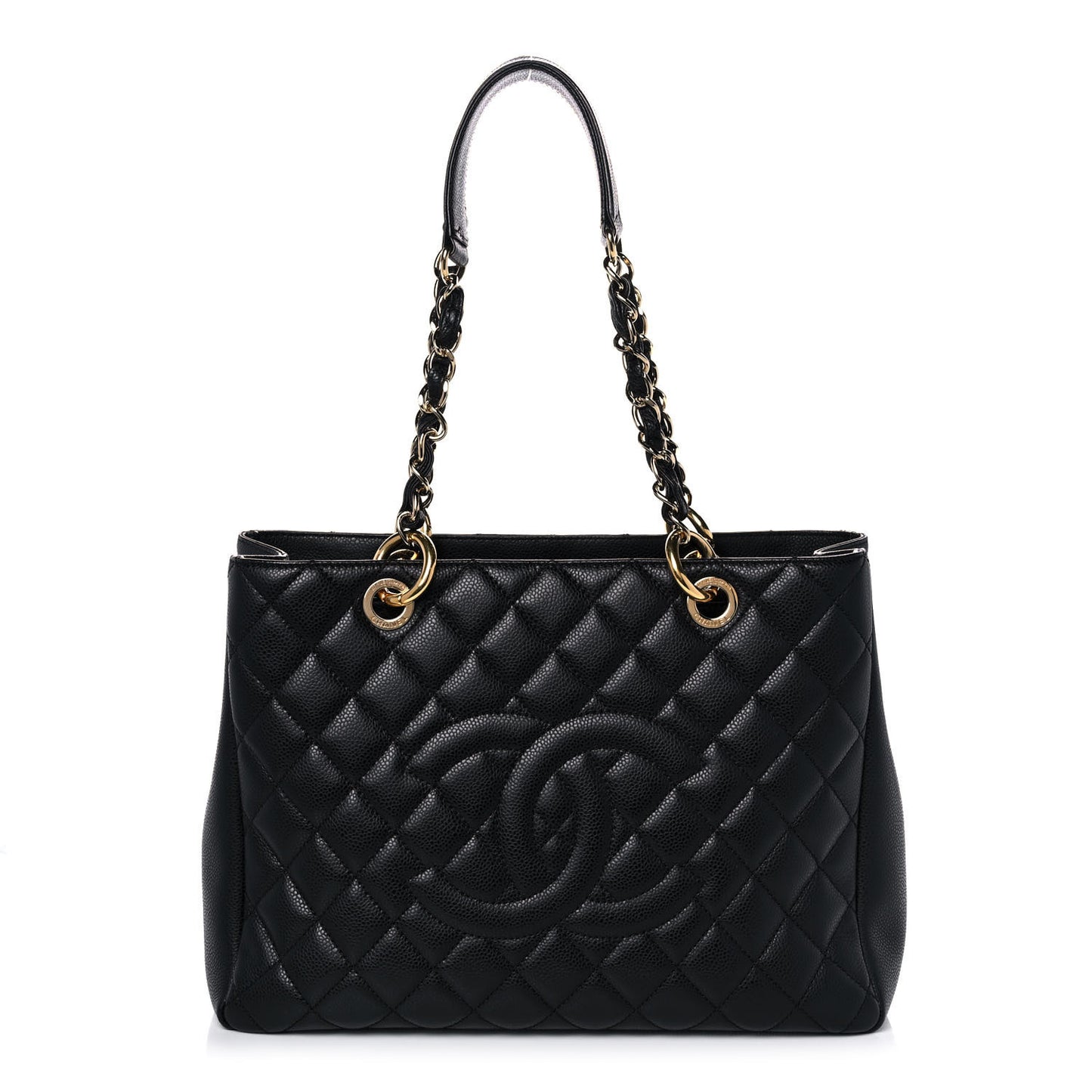 Caviar Quilted Grand Shopping Tote GST Black