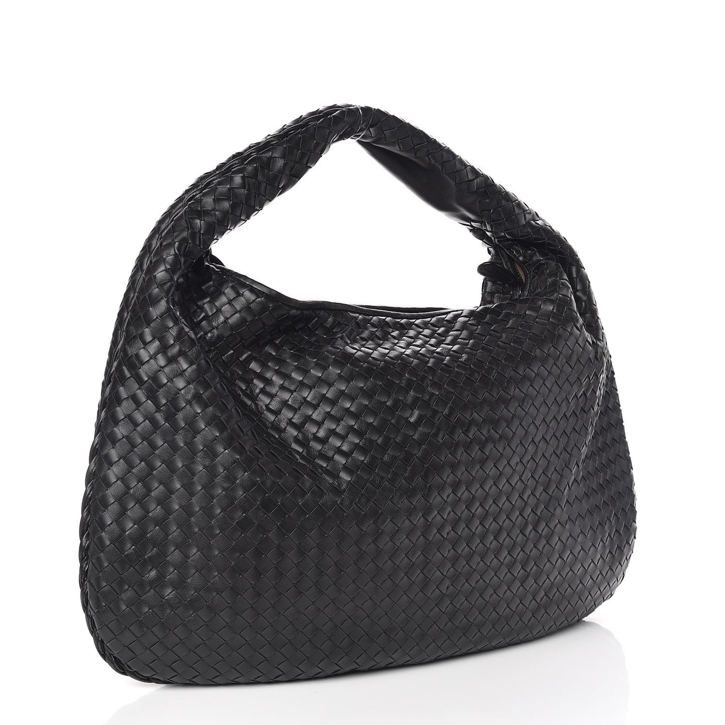 Nappa Intrecciato Maxi Veneta Hobo Black