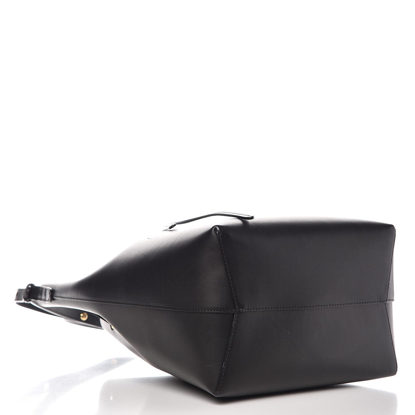 Vegetable Tanned Calfskin Bucket Bag Black Royal