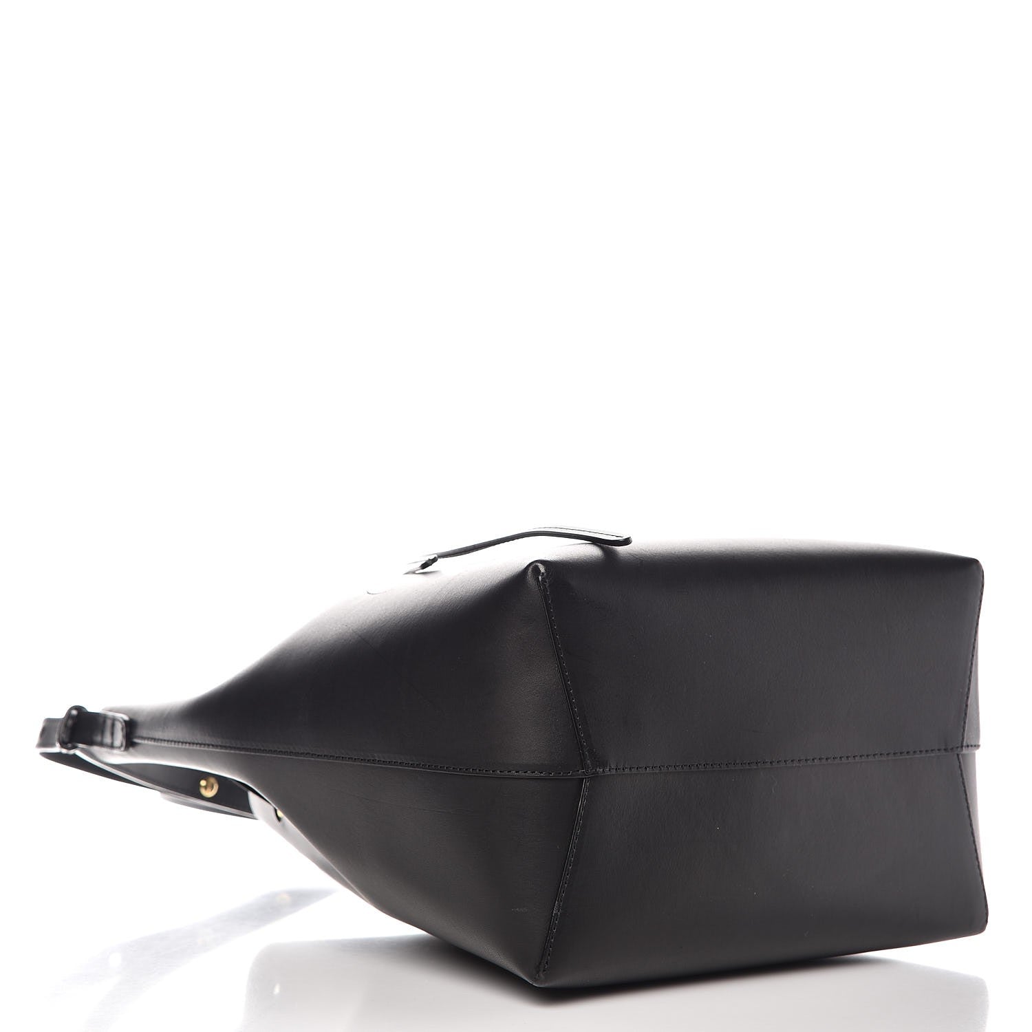 Mansur Gavriel Vegetable Tanned Calfskin Bucket Bag Black Royal 5 of 11