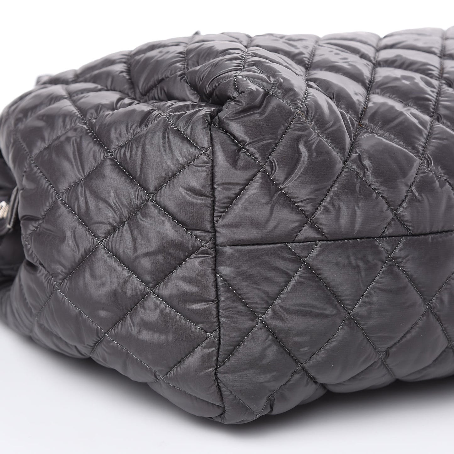 Nylon Quilted Coco Cocoon Bowler Grey