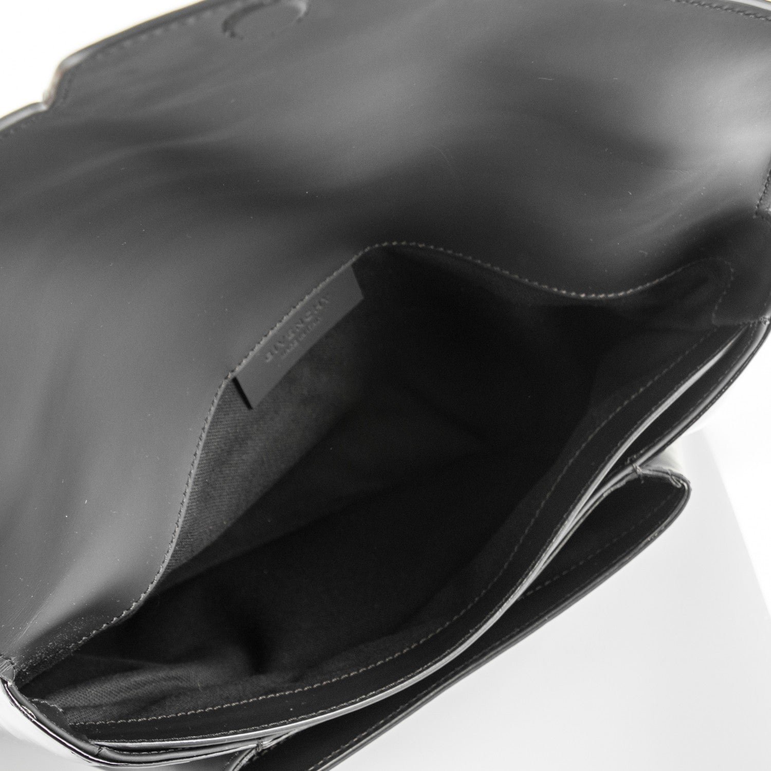 Givenchy Rubber Effect Calfskin Patent Medium Antigona Envelope Clutch Black 5 of 7