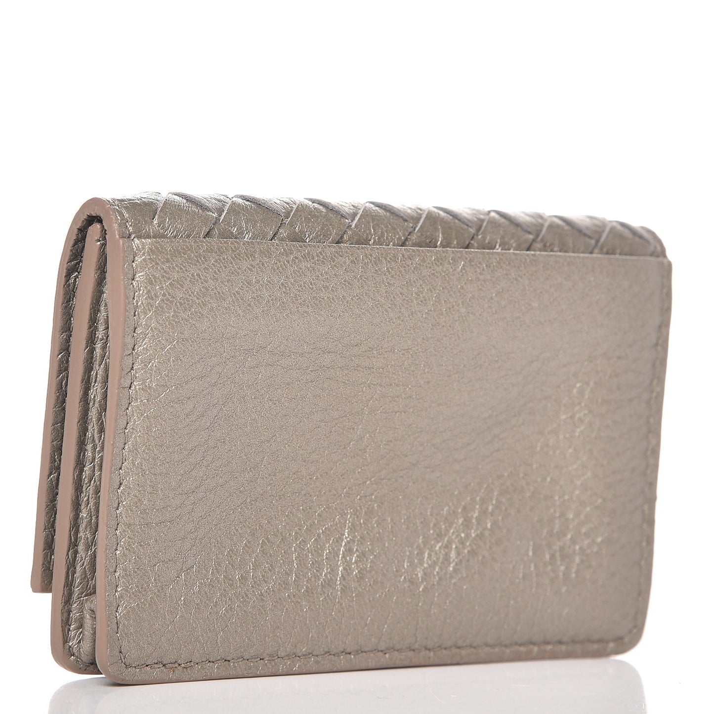 Cervo Metal Intrecciato Card Case Fume