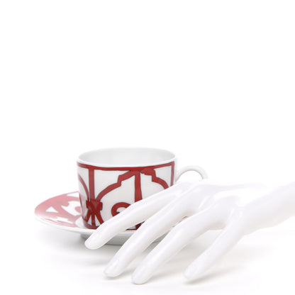 Hermes Porcelain Balcon du Guadalquivir Tea Cup and Saucer Set of 2 2 of 7