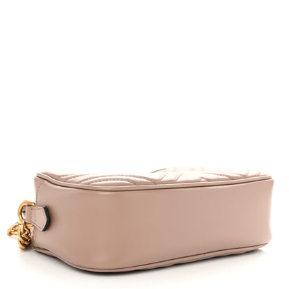 Gucci Calfskin Matelasse Small GG Marmont Chain Shoulder Bag Porcelain Rose 4 of 10