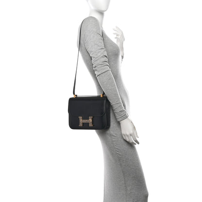 Hermes Box Lizard Constance 24 Black Ombre 2 of 12
