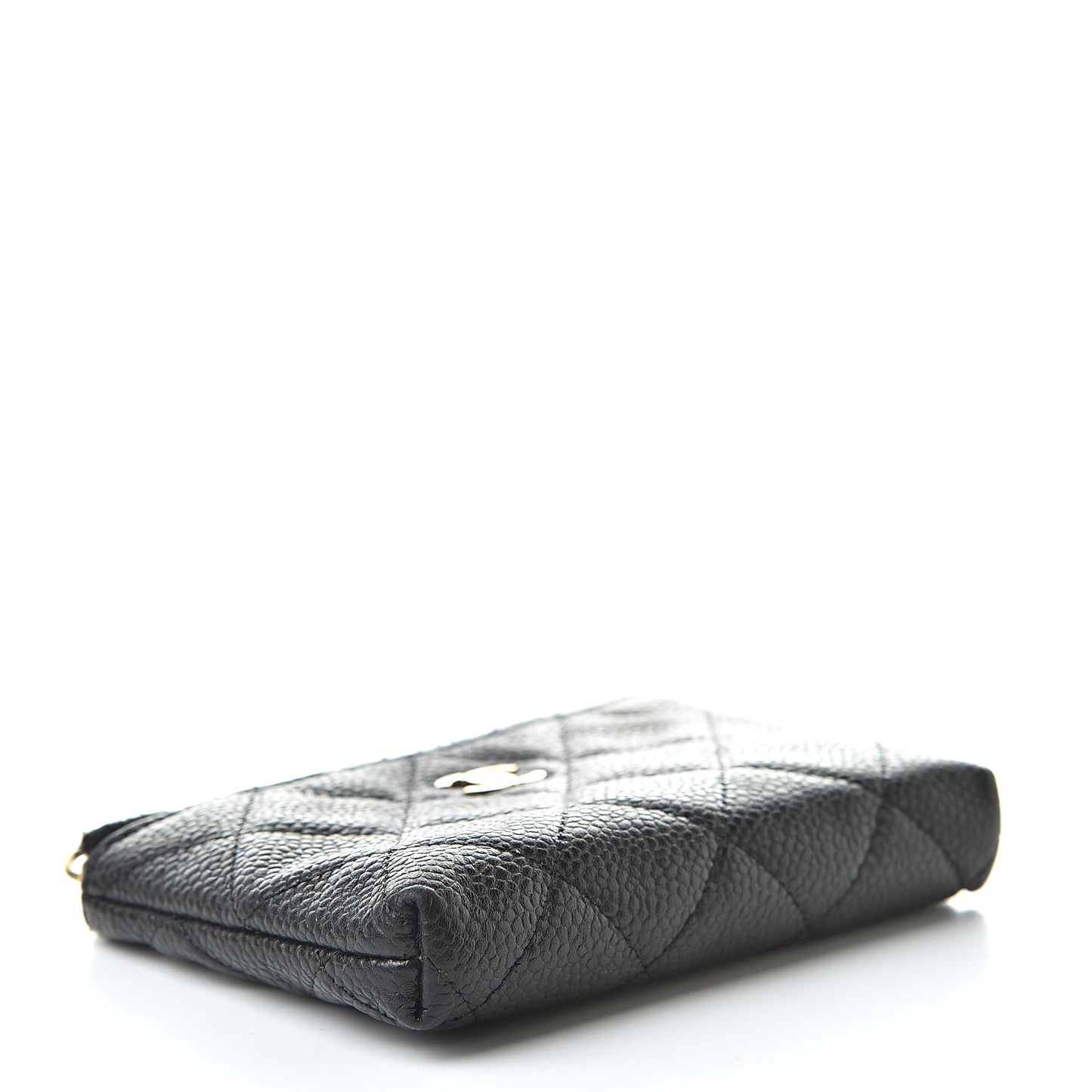 Caviar Quilted Key Holder Case Black