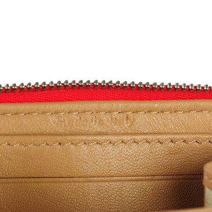 Celine Calfskin Zip Around Card Holder Wallet Poppy 6 of 8