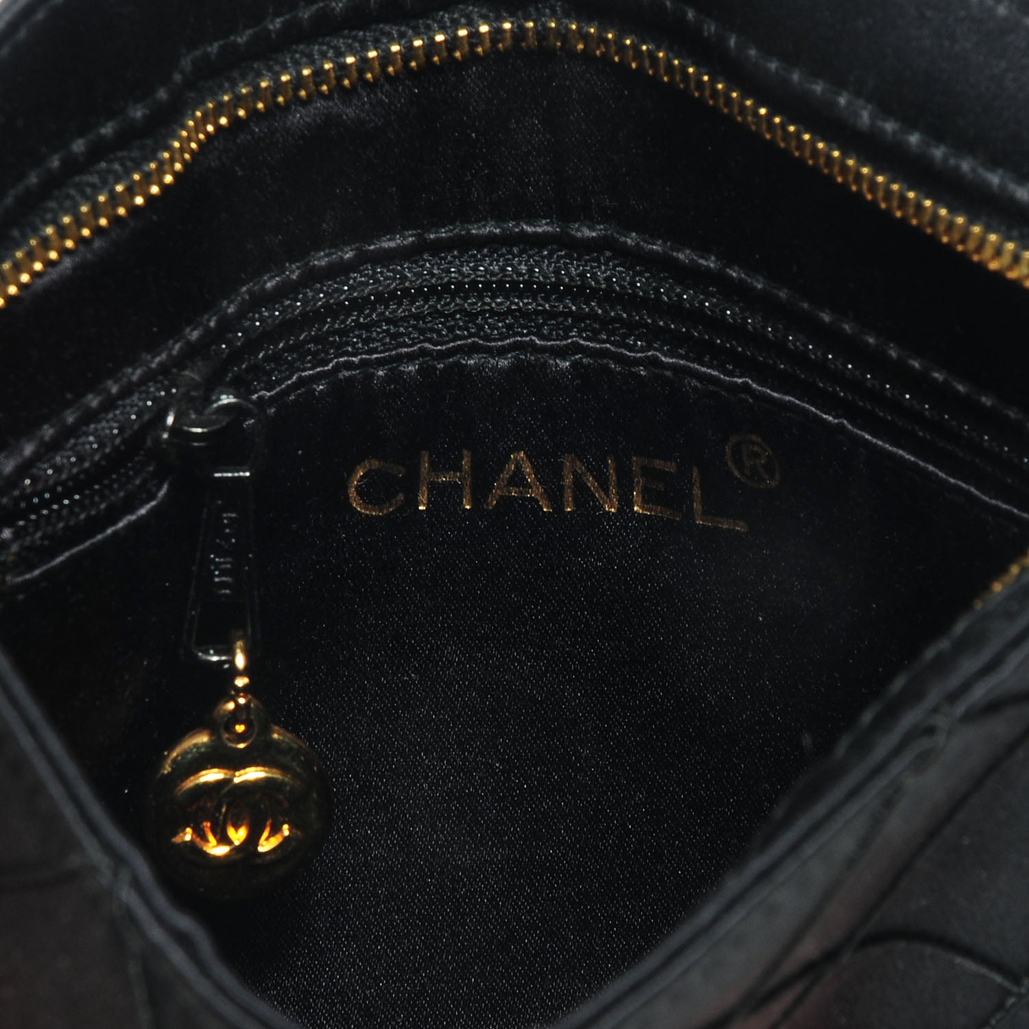 Chanel Satin Quilted Tassel Evening Bag Black 6 of 8