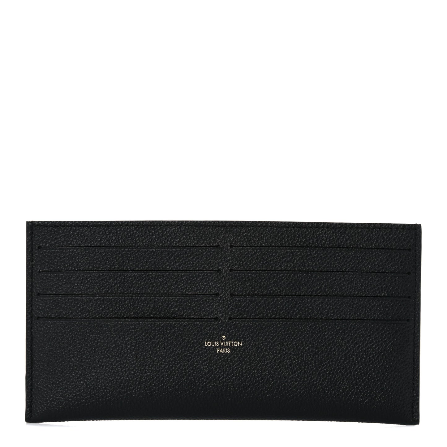 Calfskin Felicie Chain Wallet Card Holder Insert Black
