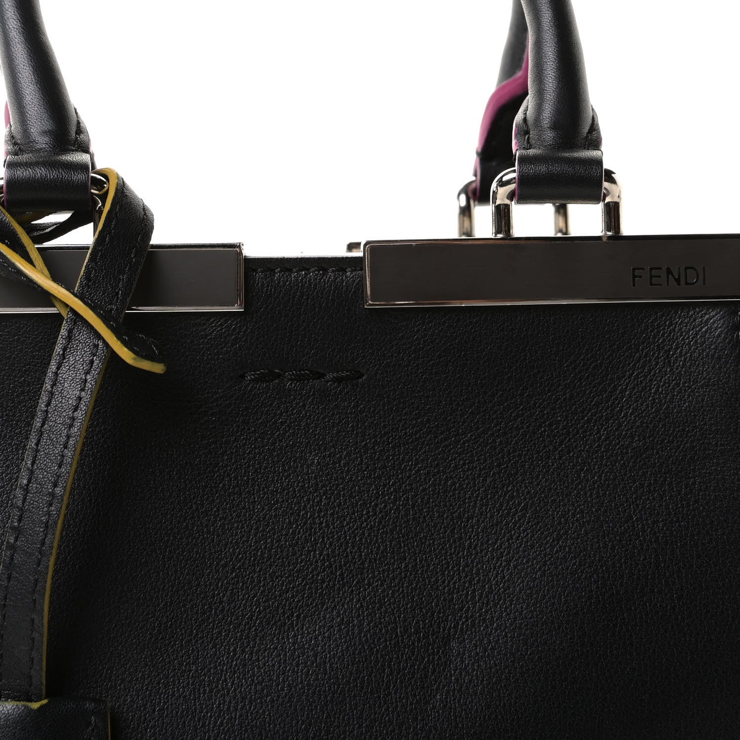 Fendi Vitello Dolce Mini 3Jours Tote Black 8 of 10