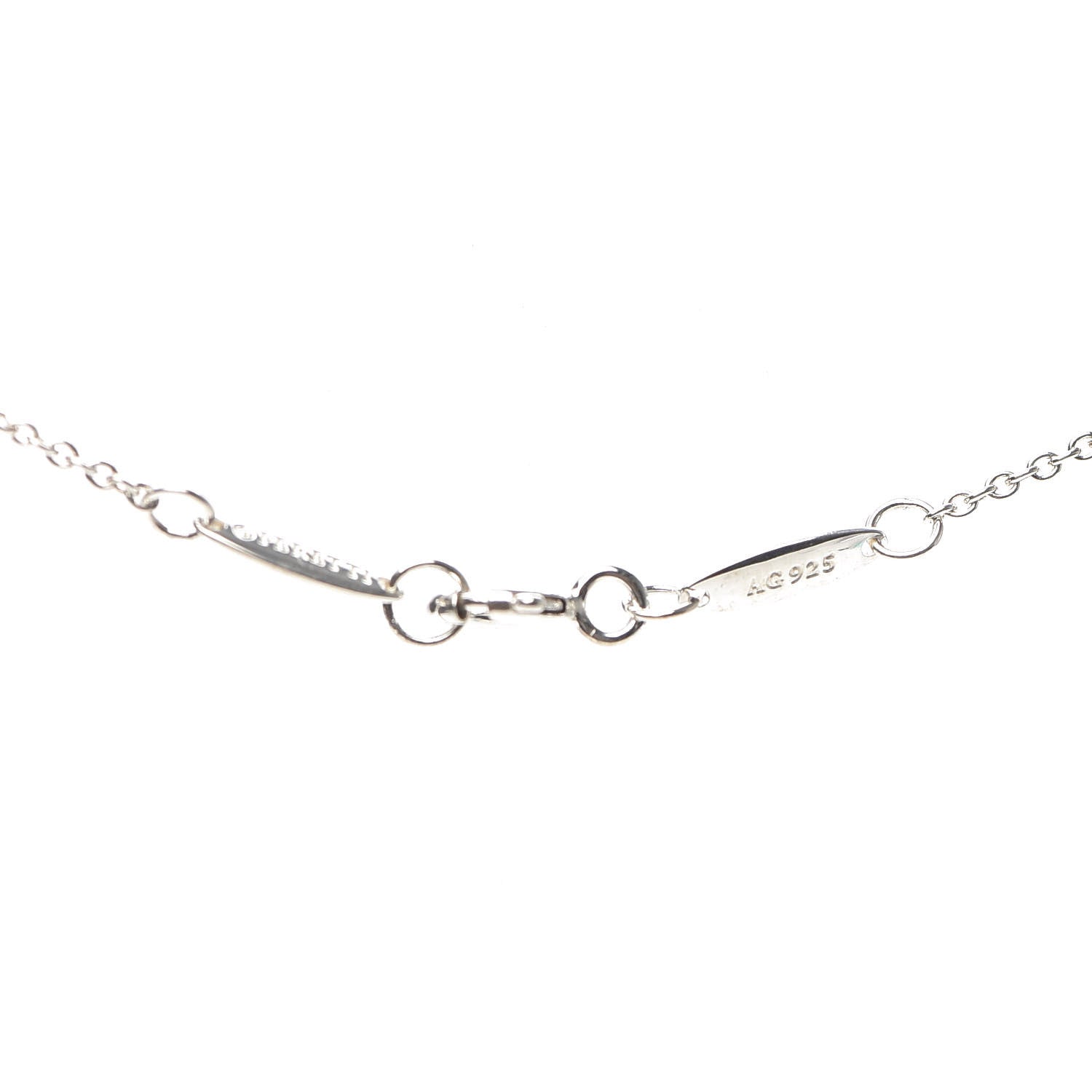 Tiffany Sterling Silver Tanzanite .07ct Elsa Peretti Color By The Yard Necklace 6 of 7
