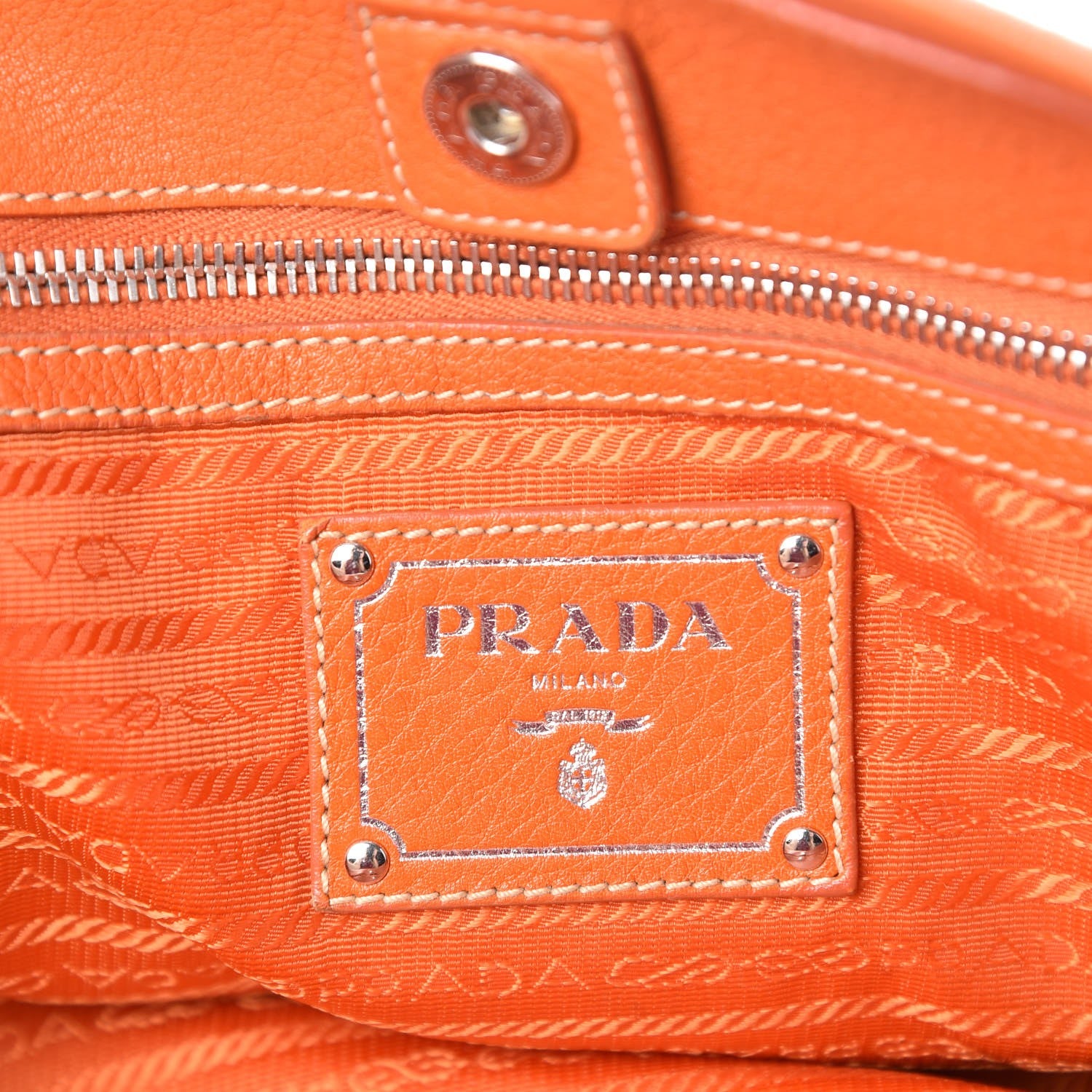Prada Vitello Daino Shopping Tote Rame 6 of 13