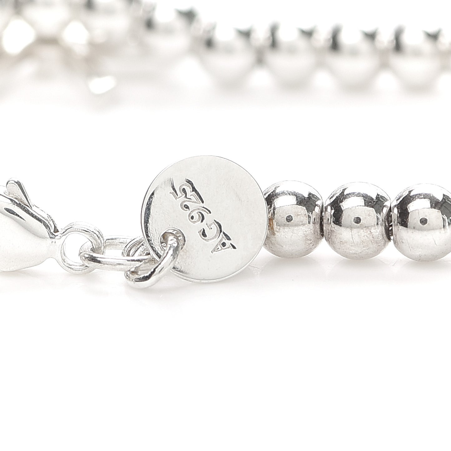 Sterling Silver 4mm Bow Bead Bracelet