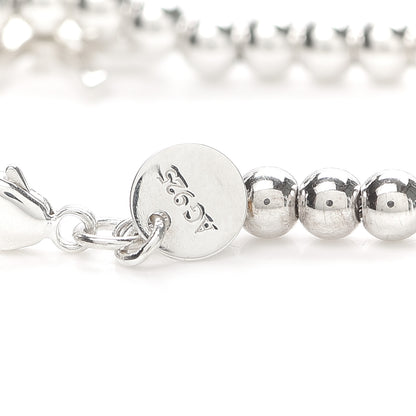 Tiffany Sterling Silver 4mm Bow Bead Bracelet 5 of 6