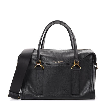 Marc Jacobs Pebbled Calfskin Wellington Satchel Black 1 of 17