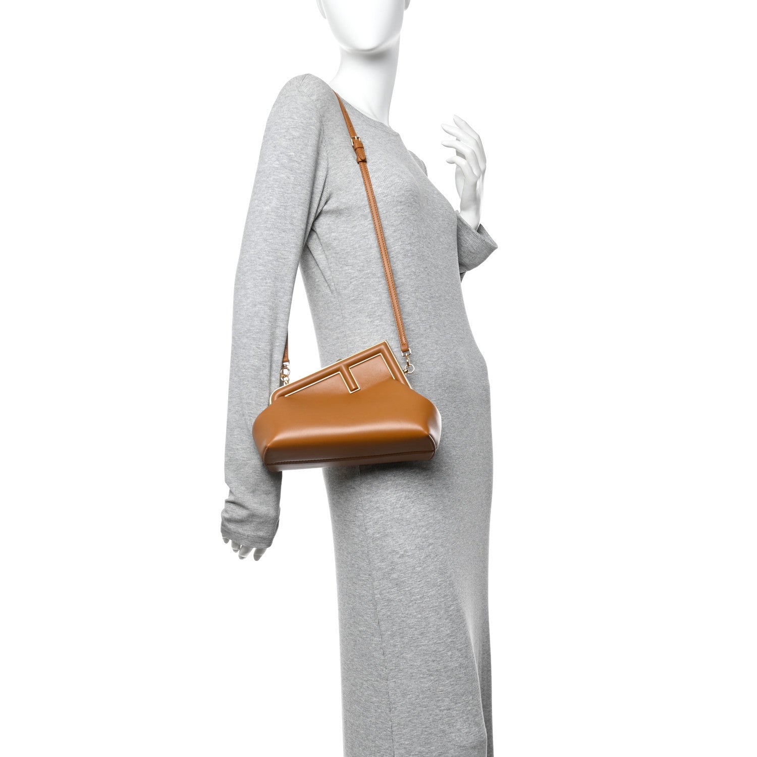 Fendi Shiny Nappa Small Fendi First Caramello 2 of 10