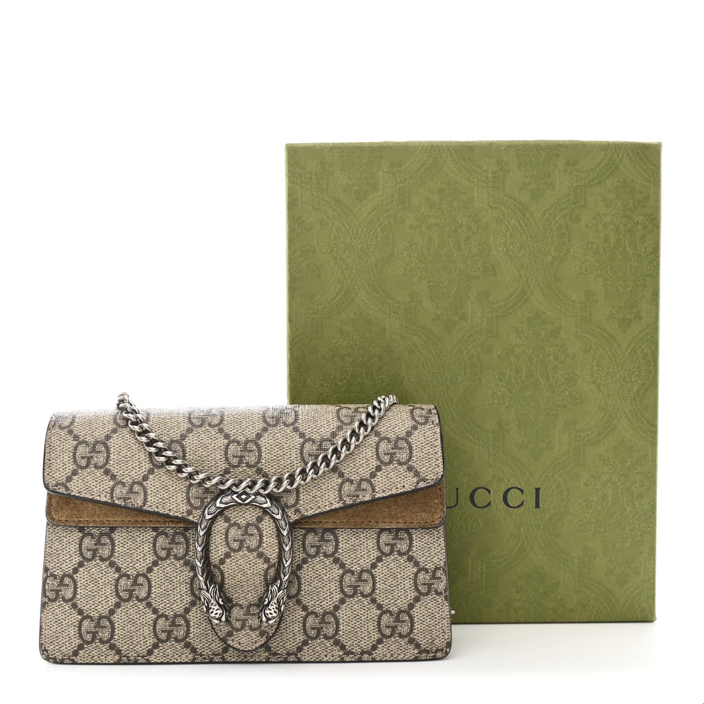 GG Supreme Monogram Super Mini Dionysus Shoulder Bag Taupe