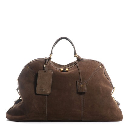 Saint Laurent Suede Muse Weekender Brown 1 of 9