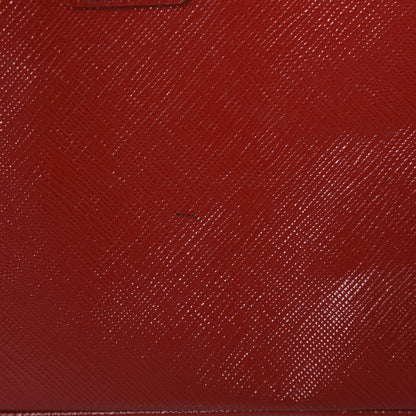 Prada Saffiano Vernice Mini Promenade Tote Rosso 17 of 20