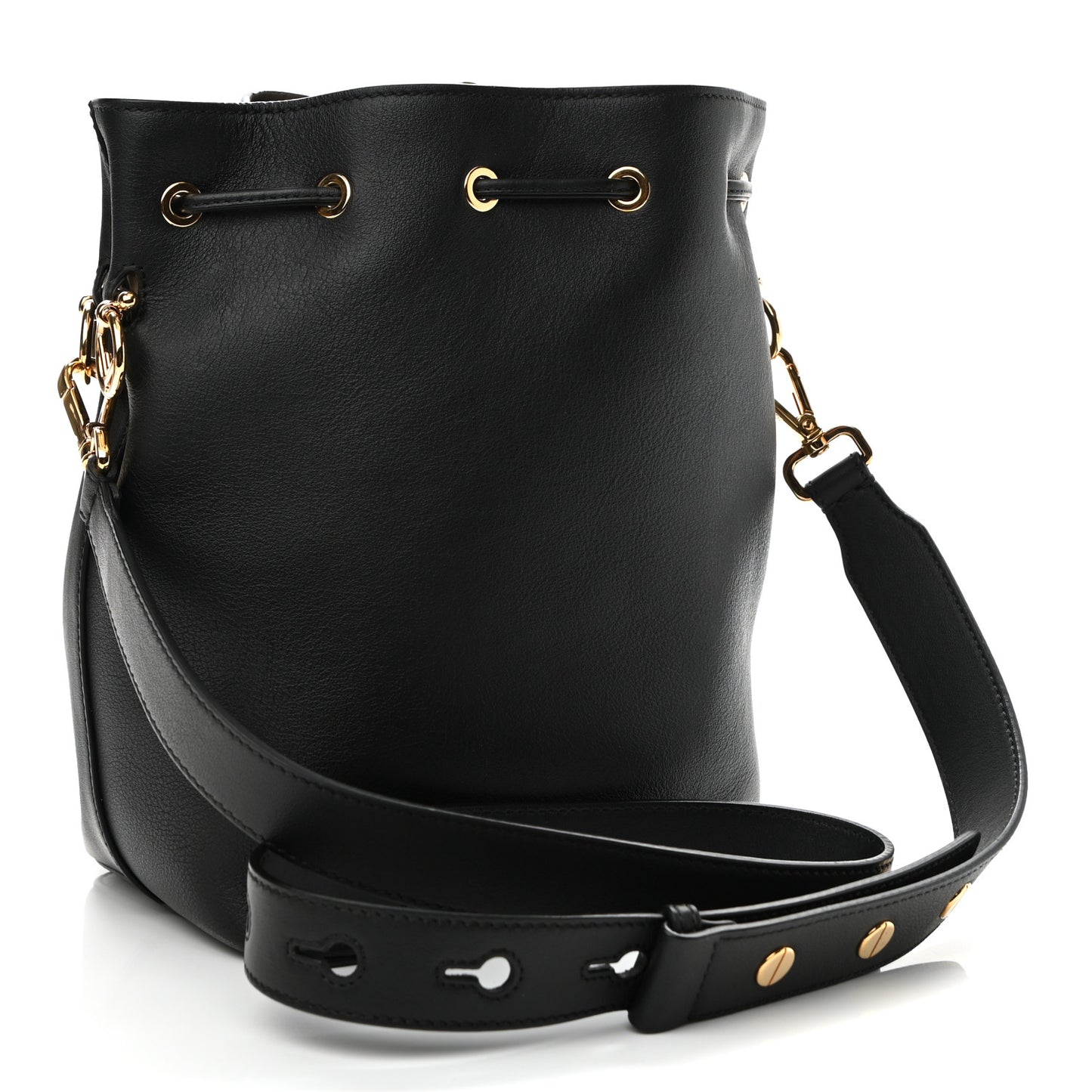 Vitello Grace Matte F is Fendi Grande Mon Tresor Bucket Bag Black