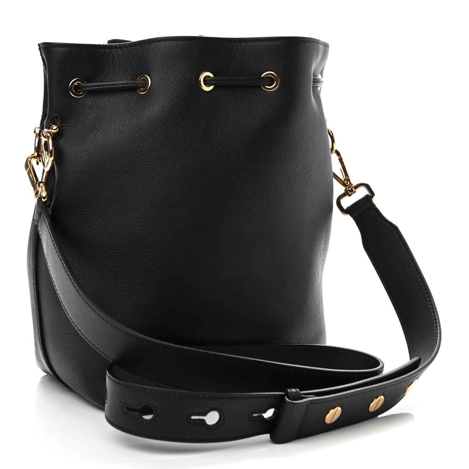 Fendi Vitello Grace Matte F is Fendi Grande Mon Tresor Bucket Bag Black 3 of 11