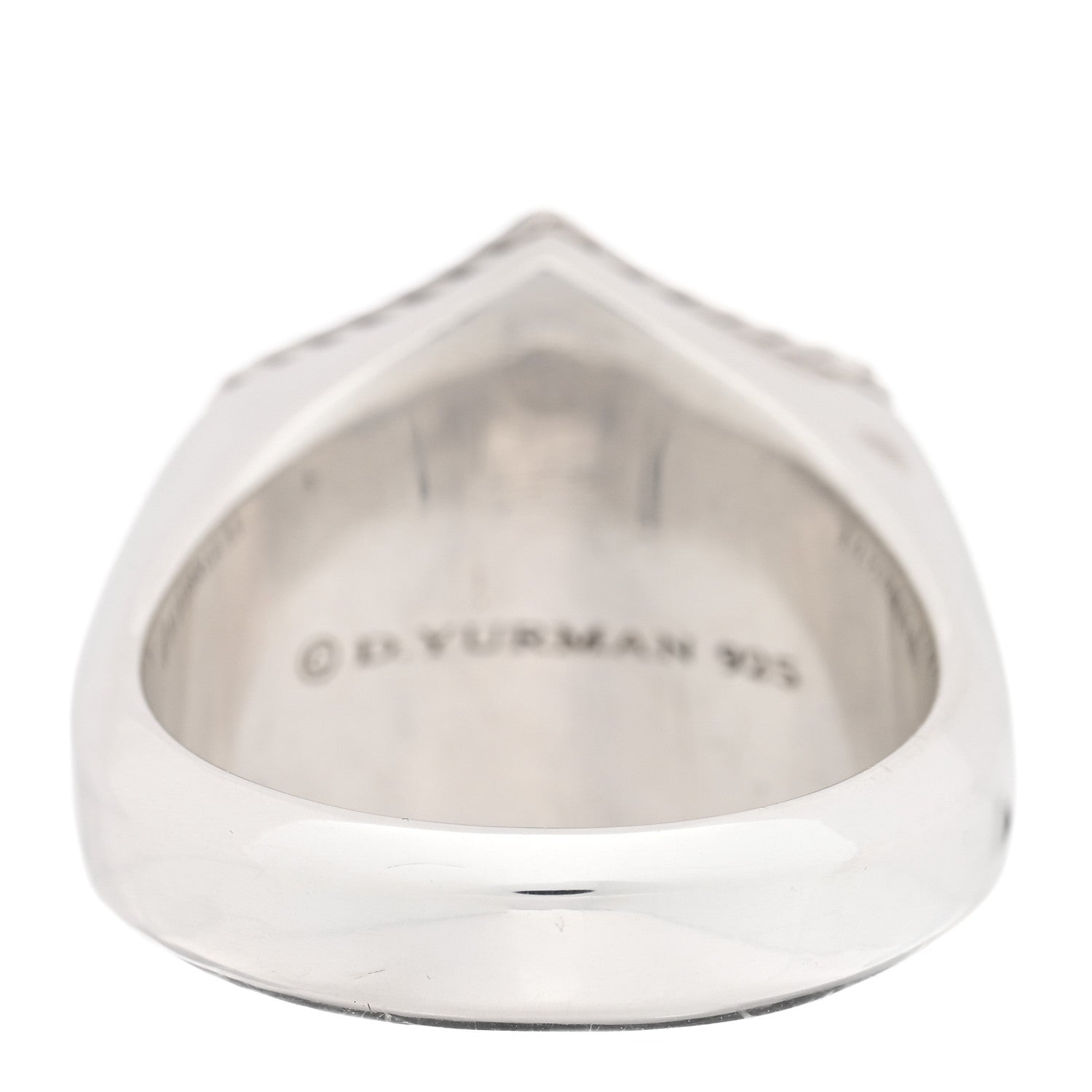 David Yurman Sterling Silver Shield Signet Ring 61 9.5 3 of 4
