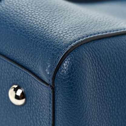 Mulberry Small Classic Grain Calfskin Bayswater Double Zip Tote Blue 10 of 16