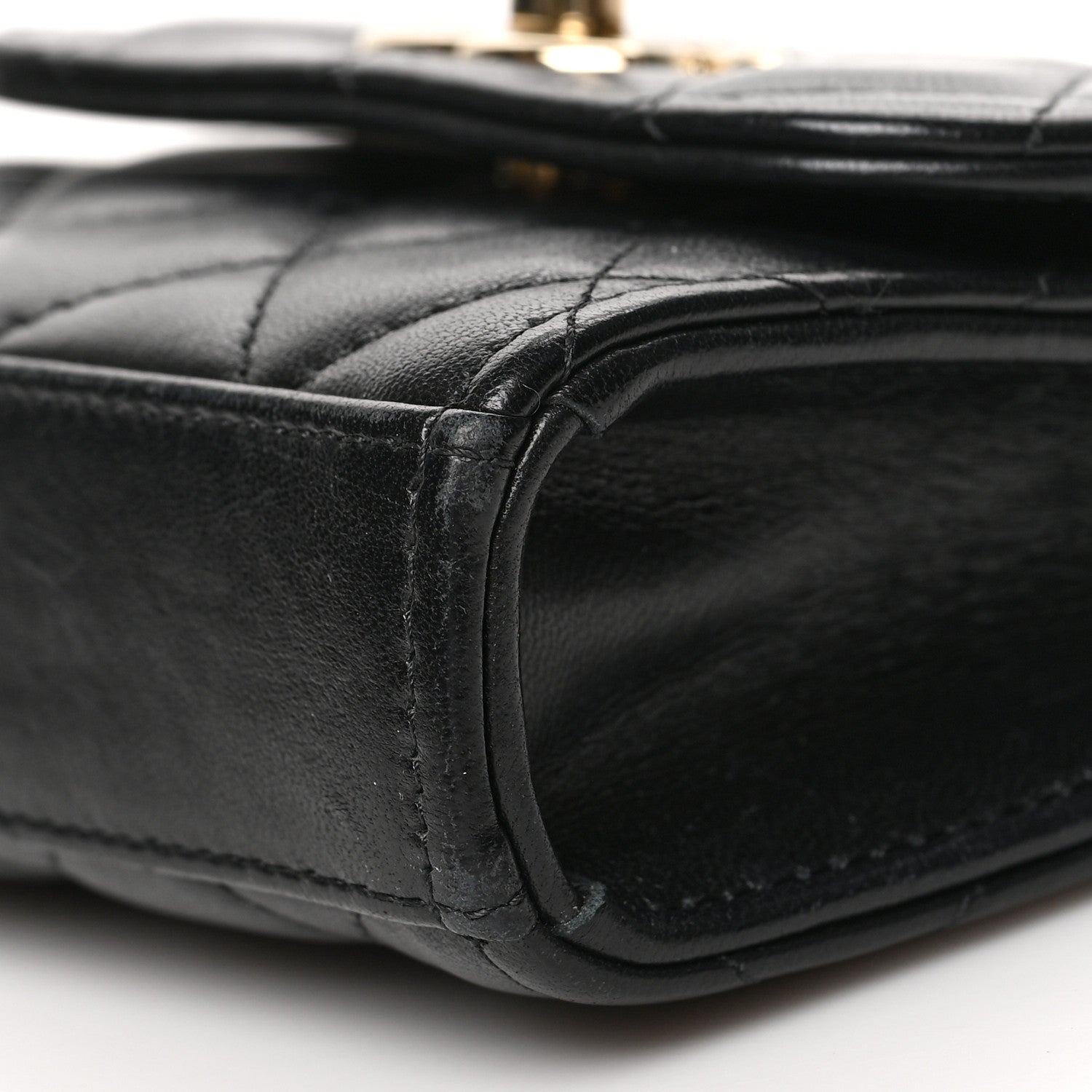 Chanel Lambskin Quilted Mini Trendy CC Chain Wallet Black 10 of 13