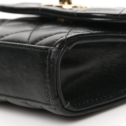 Chanel Lambskin Quilted Mini Trendy CC Chain Wallet Black 10 of 13