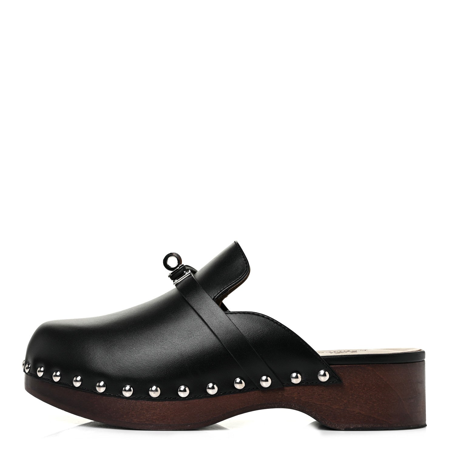 Hermes Calfskin Carlotta Mules 36 Black 1 of 7