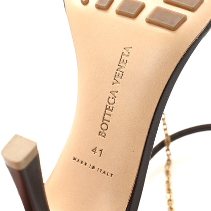 Bottega Veneta Lambskin Stretch Chain Strap 90mm Sandals 41 Ebony 7 of 10